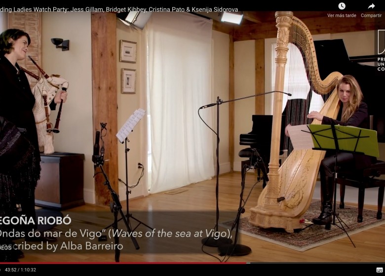 GALAXIA ETRAD. Cristina Pato e a harpista Bridget Kibbey inclúen a composición e arranxo da mestra de arpa céltica, Begoña Riobó, sobre a cantiga “Ondas do Mar de Vigo”  nun concerto para a Universidade de Princeton