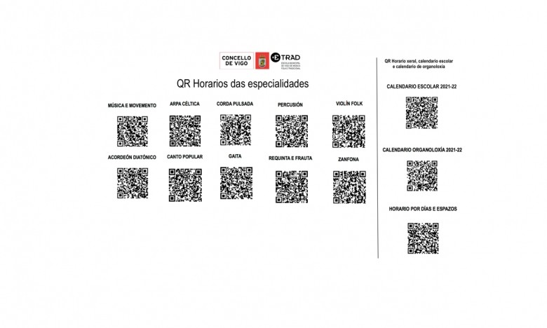 HORARIOS COMPLETOS DAS ESPECIALIDADES. Calendario escolar. Calendario de organoloxía. Horario por días e espazos do curso 2021-2022.
