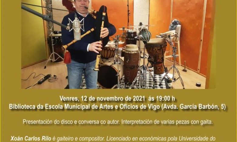 NOVAS GZ. Presentación do disco: O ronsel do meu sentir. Xoán Carlos Rinlo. Venres 12/NOV. 19:00. Biblioteca da EMAO