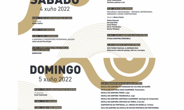 ANXO PINTOS E O ETRAD ZANFONA ENSEMBLE NO II CELME DE ZANFONA. LUGO 4-5/XUÑO. EXTRAESCOLARES ETRAD 2021-22.