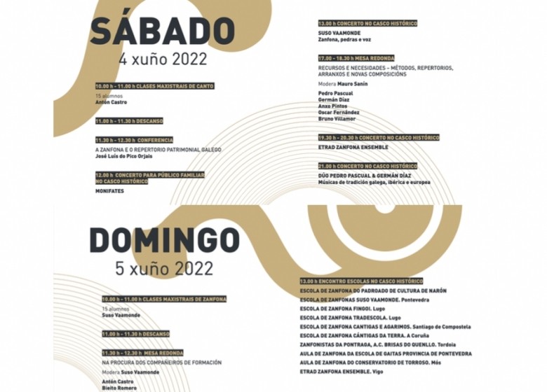 ANXO PINTOS E O ETRAD ZANFONA ENSEMBLE NO II CELME DE ZANFONA. LUGO 4-5/XUÑO. EXTRAESCOLARES ETRAD 2021-22.