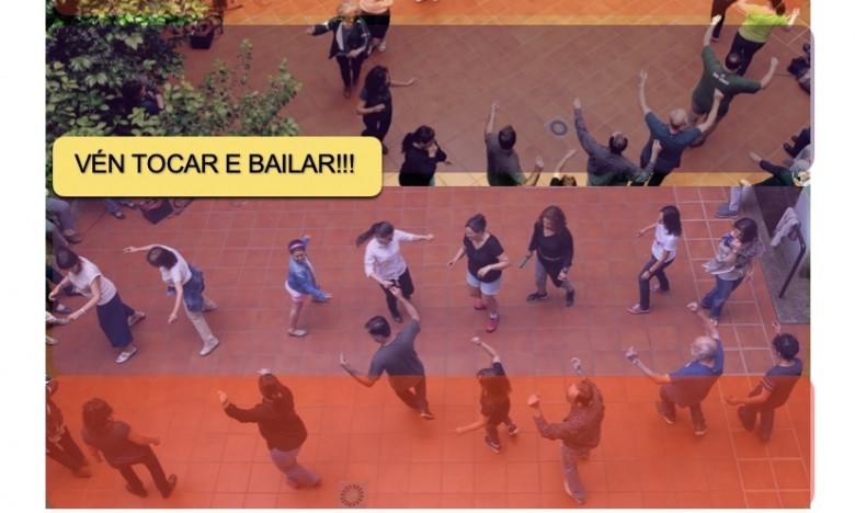 BAILE DAS ANDURIÑAS. Patio da Escola  Venres 16 de xuño  De 17 a 19hs. VÉN TOCAR E BAILAR!. EXTRAESCOLARES 2022-23