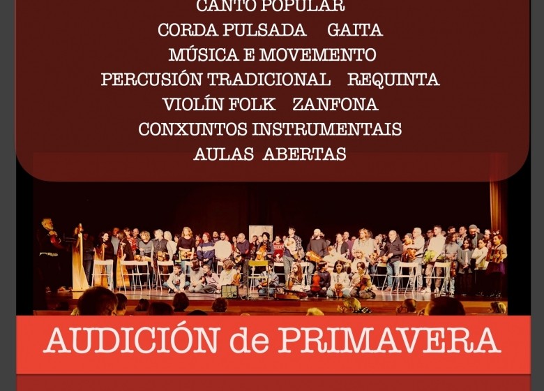 AUDICIÓN DE PRIMAVERA. Venres 23/MAR. 18:00H. Auditorio Municipal de Vigo. Extraescolares ETRADVIGO 2023-24