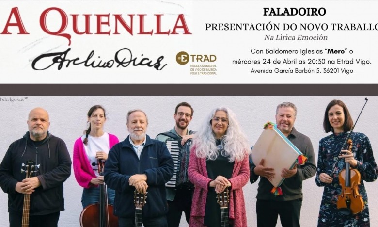 A QUENLLA na ETRAD. Presentación do novo traballo discográfico:  Na Lírica Emoción. Mércores 24 de abril. 20:30H
