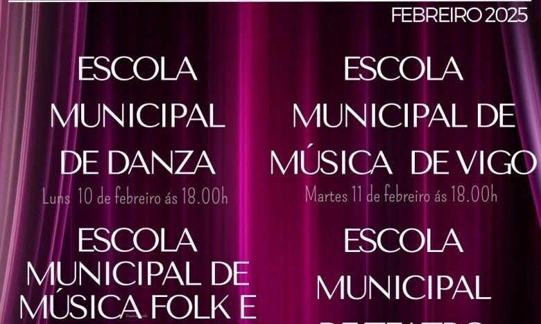 II MOSTRA EMMA. Encontro de Escolas Municipais da Artes Escénicas e Musicais de Vigo. Do luns 11 ao xoves 14/FEB.  Entrada libre e gratuita ata completar aforamento