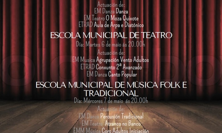 Mostra EMMA. Escolas Municipais de Artes Escénicas de Vigo. Do luns cinco ao xoves oito de maio. 20:00Hs.