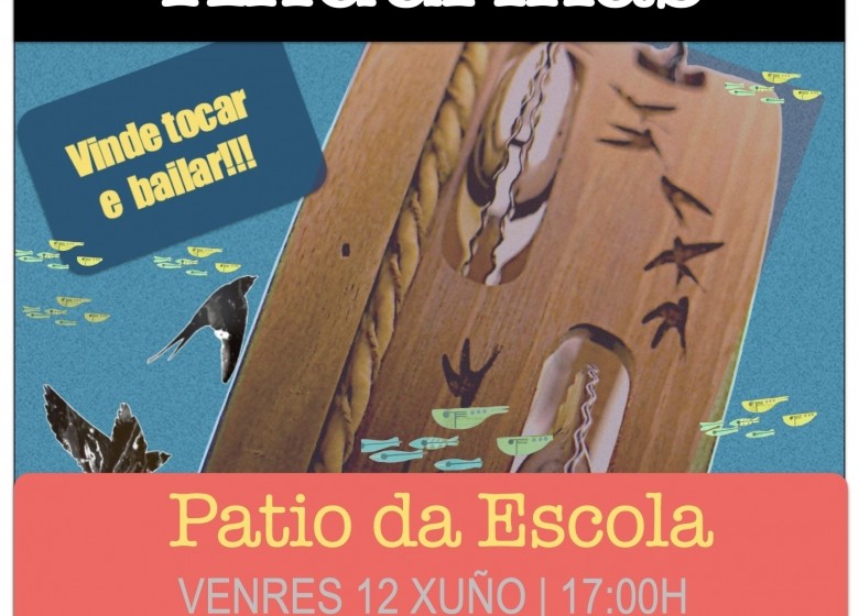 BAILE DAS ANDURIÑAS. Patio da Escola. Venres 12 de xuño. De 17 a 19 hs. Entrada libre e de balde ata completar aforamento. EXTRAESCOLARES ETRADVIGO 2025-26