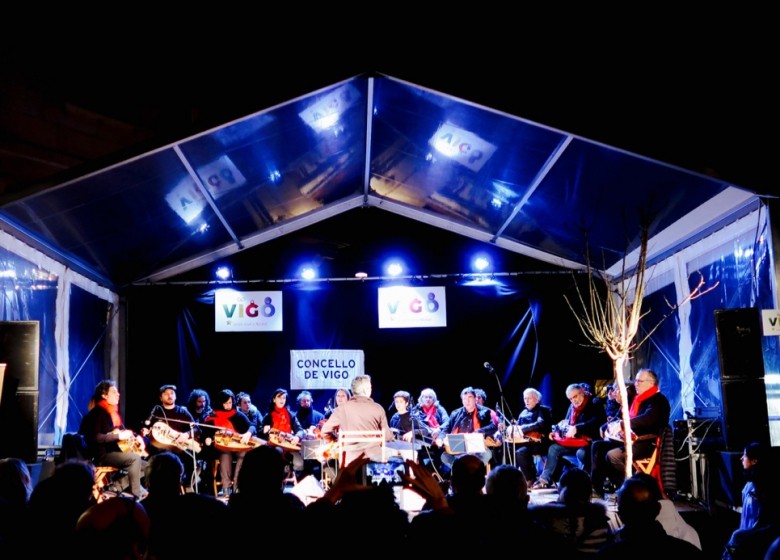 A ETRAD participa nos actos do Nadal do Concello de Vigo coas agrupacións de zanfona,  corda frotada e da banda de gaitas.