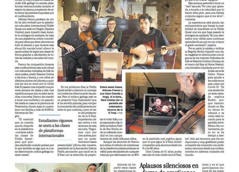 NOVAS ETRAD. A escola no Faro de Vigo.