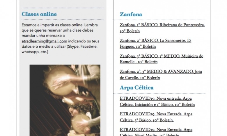 ETRADCOVID19. 10º BOLETIN ETRADENLIÑA. Xa nas vosas caixas de correo cos novos contidos para traballar ao longo da semana.